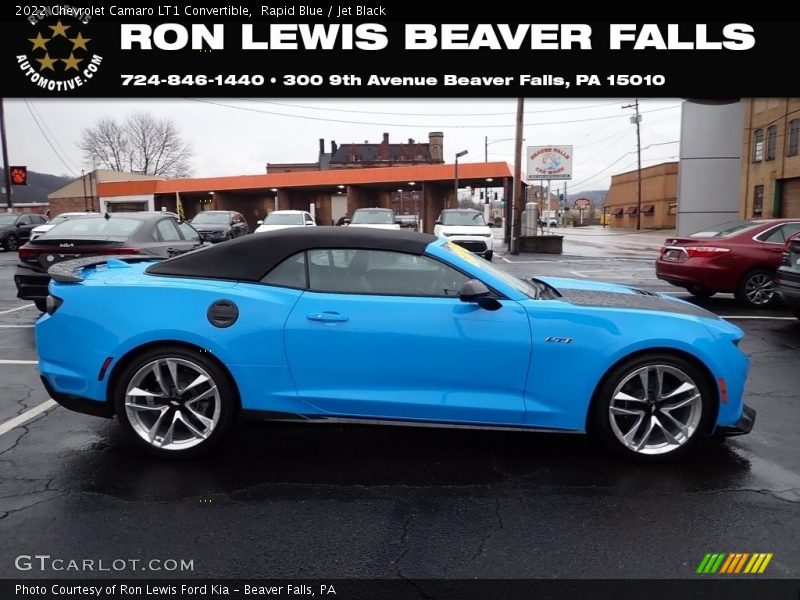 Rapid Blue / Jet Black 2022 Chevrolet Camaro LT1 Convertible