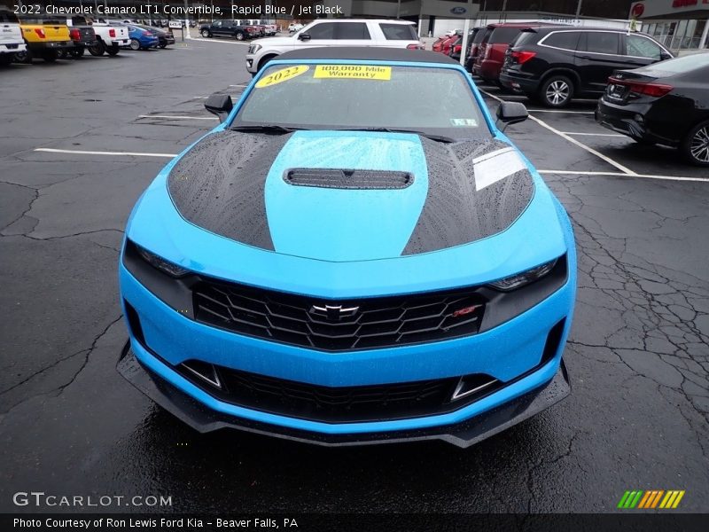 Rapid Blue / Jet Black 2022 Chevrolet Camaro LT1 Convertible