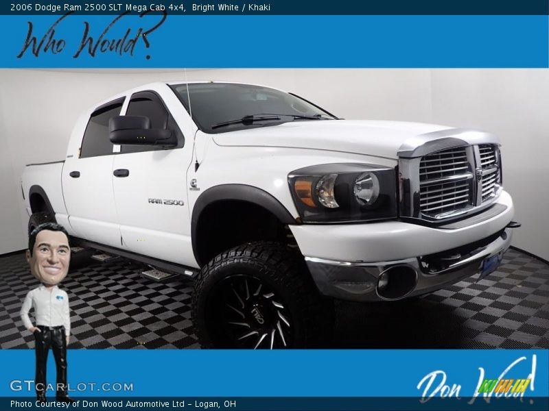Bright White / Khaki 2006 Dodge Ram 2500 SLT Mega Cab 4x4