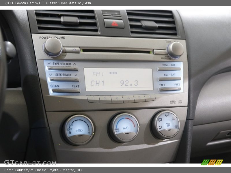 Classic Silver Metallic / Ash 2011 Toyota Camry LE