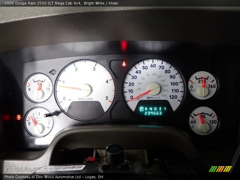 Bright White / Khaki 2006 Dodge Ram 2500 SLT Mega Cab 4x4