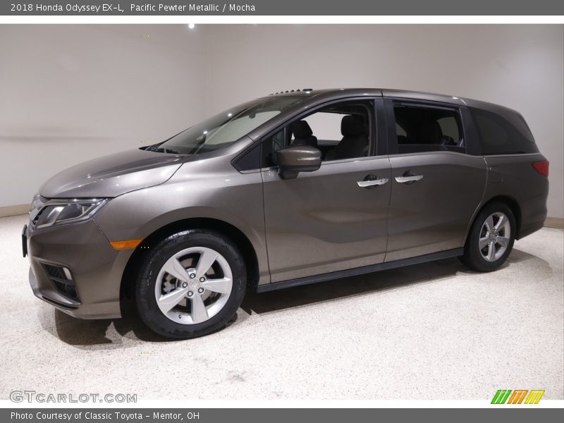 Pacific Pewter Metallic / Mocha 2018 Honda Odyssey EX-L