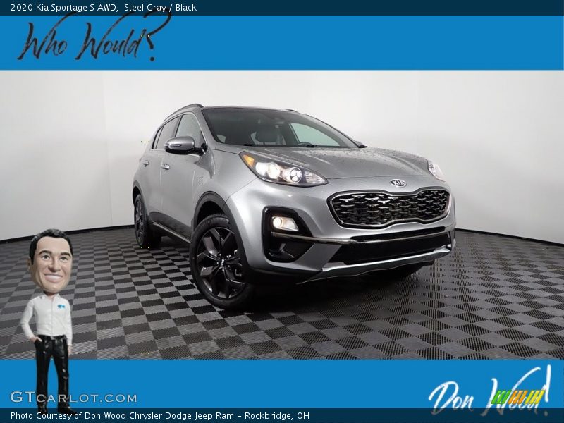 Steel Gray / Black 2020 Kia Sportage S AWD