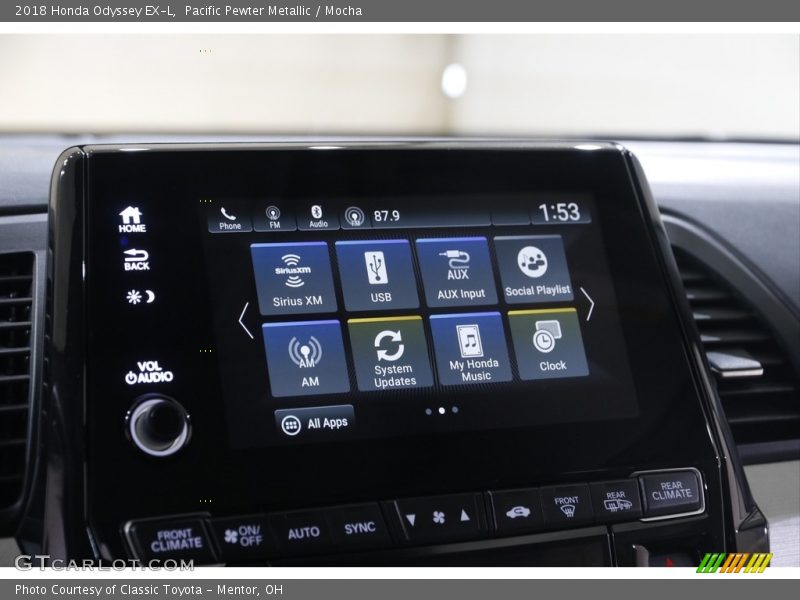Pacific Pewter Metallic / Mocha 2018 Honda Odyssey EX-L