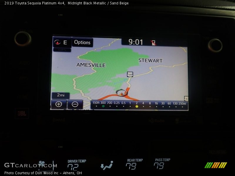 Navigation of 2019 Sequoia Platinum 4x4