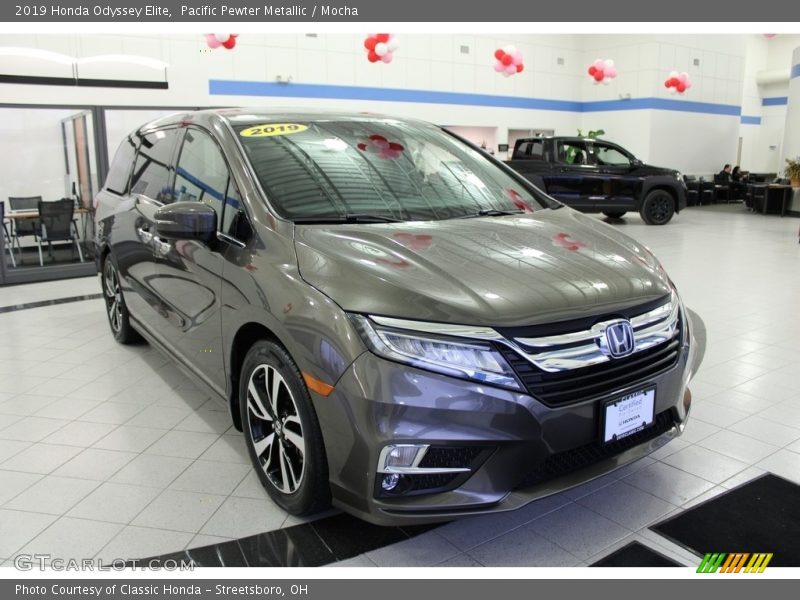 Pacific Pewter Metallic / Mocha 2019 Honda Odyssey Elite