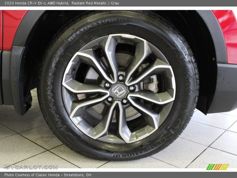 Radiant Red Metallic / Gray 2020 Honda CR-V EX-L AWD Hybrid