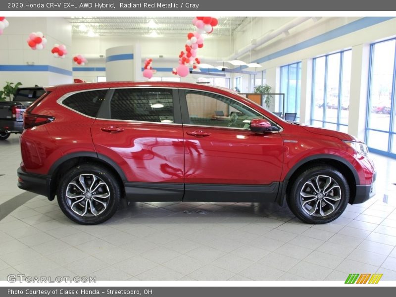 Radiant Red Metallic / Gray 2020 Honda CR-V EX-L AWD Hybrid