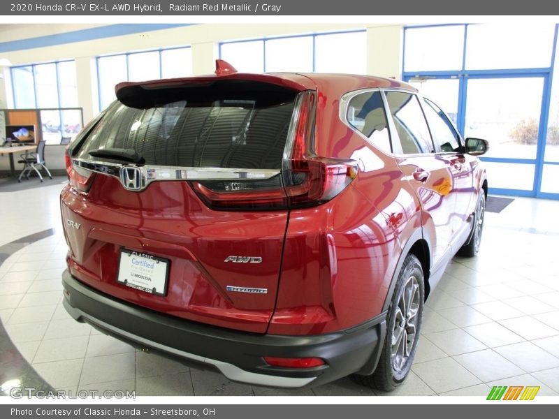 Radiant Red Metallic / Gray 2020 Honda CR-V EX-L AWD Hybrid
