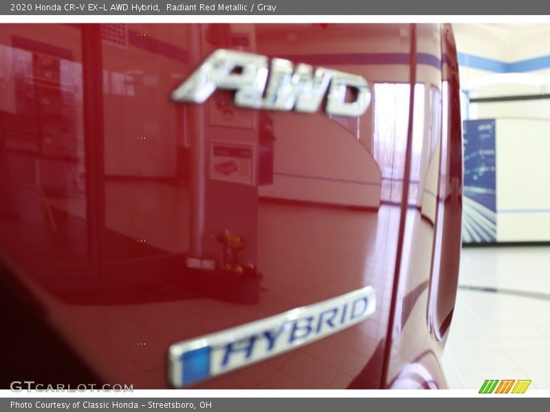 Radiant Red Metallic / Gray 2020 Honda CR-V EX-L AWD Hybrid