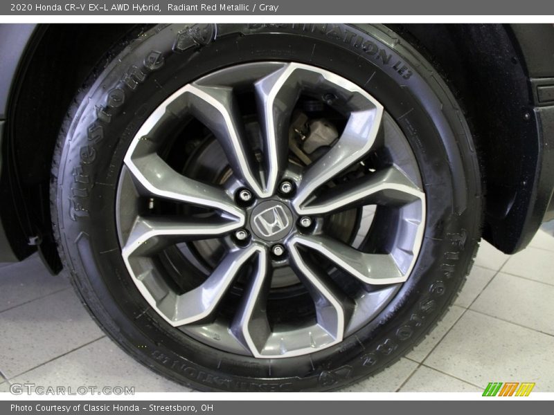 Radiant Red Metallic / Gray 2020 Honda CR-V EX-L AWD Hybrid