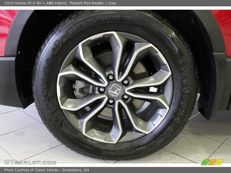 Radiant Red Metallic / Gray 2020 Honda CR-V EX-L AWD Hybrid