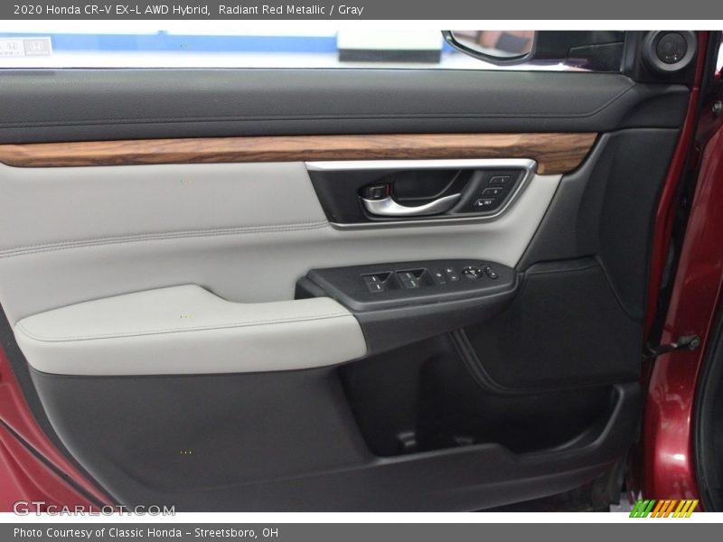 Radiant Red Metallic / Gray 2020 Honda CR-V EX-L AWD Hybrid