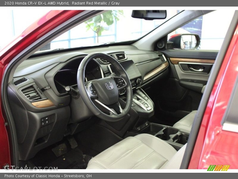 Radiant Red Metallic / Gray 2020 Honda CR-V EX-L AWD Hybrid