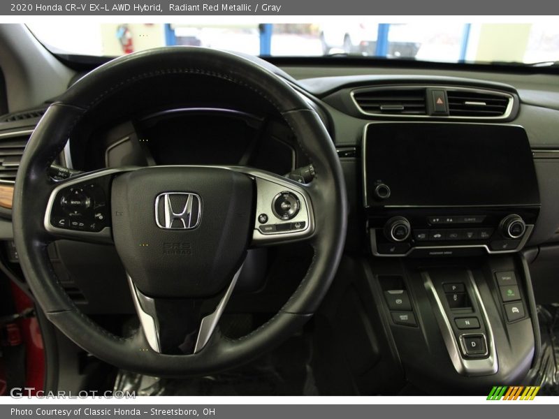 Radiant Red Metallic / Gray 2020 Honda CR-V EX-L AWD Hybrid