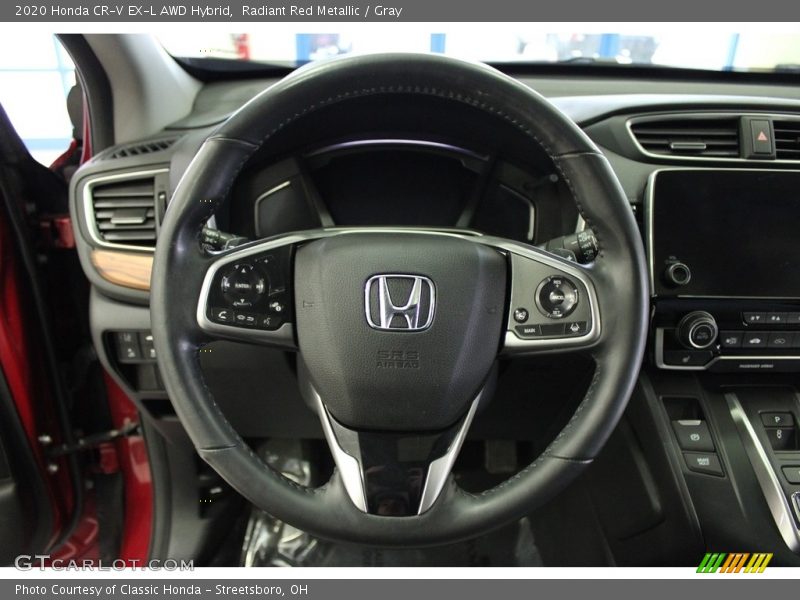 Radiant Red Metallic / Gray 2020 Honda CR-V EX-L AWD Hybrid