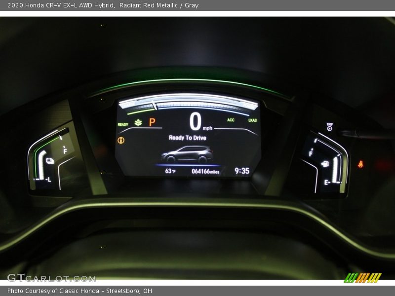 Radiant Red Metallic / Gray 2020 Honda CR-V EX-L AWD Hybrid
