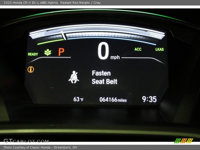 Radiant Red Metallic / Gray 2020 Honda CR-V EX-L AWD Hybrid