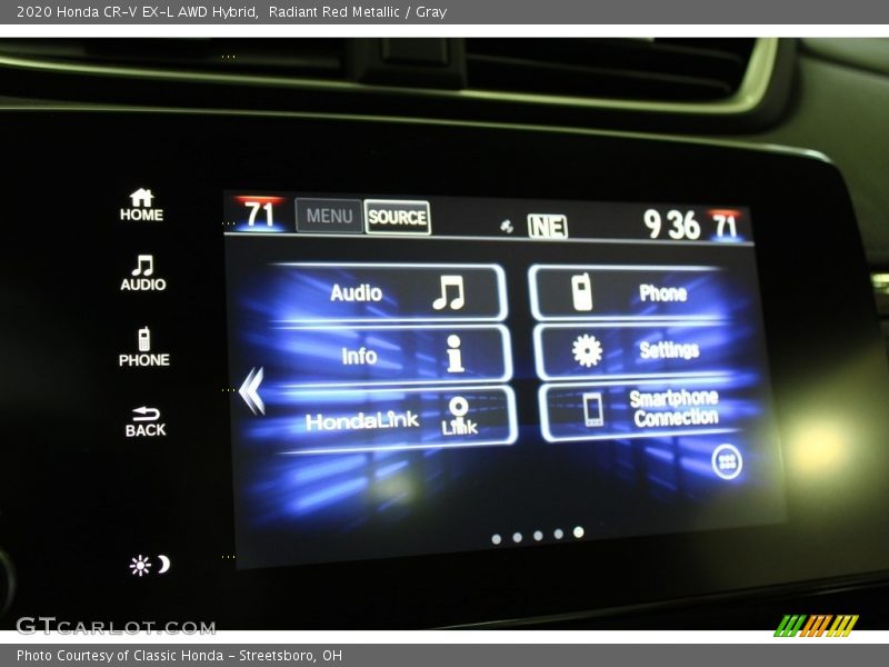 Radiant Red Metallic / Gray 2020 Honda CR-V EX-L AWD Hybrid