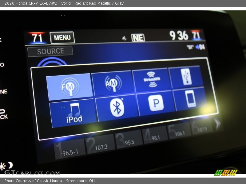 Radiant Red Metallic / Gray 2020 Honda CR-V EX-L AWD Hybrid