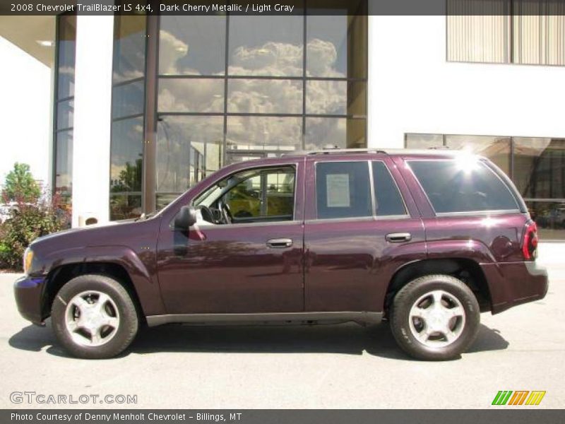 Dark Cherry Metallic / Light Gray 2008 Chevrolet TrailBlazer LS 4x4