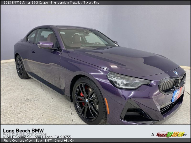 Thundernight Metallic / Tacora Red 2023 BMW 2 Series 230i Coupe