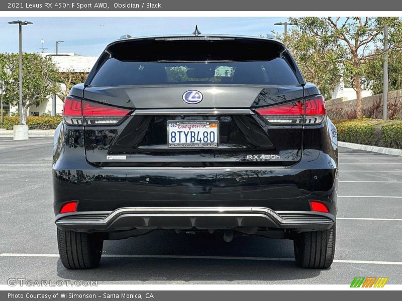 Obsidian / Black 2021 Lexus RX 450h F Sport AWD