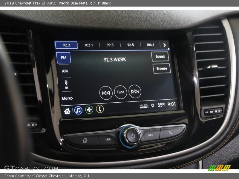 Pacific Blue Metallic / Jet Black 2019 Chevrolet Trax LT AWD