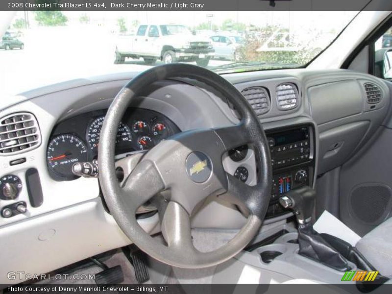 Dark Cherry Metallic / Light Gray 2008 Chevrolet TrailBlazer LS 4x4