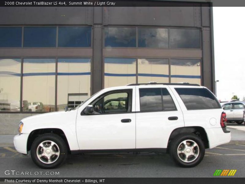 Summit White / Light Gray 2008 Chevrolet TrailBlazer LS 4x4