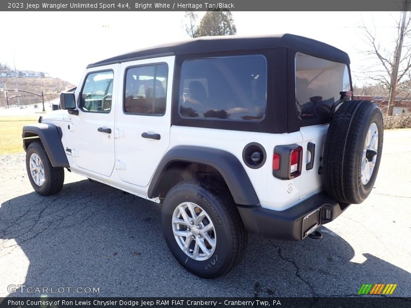 Bright White / Heritage Tan/Black 2023 Jeep Wrangler Unlimited Sport 4x4
