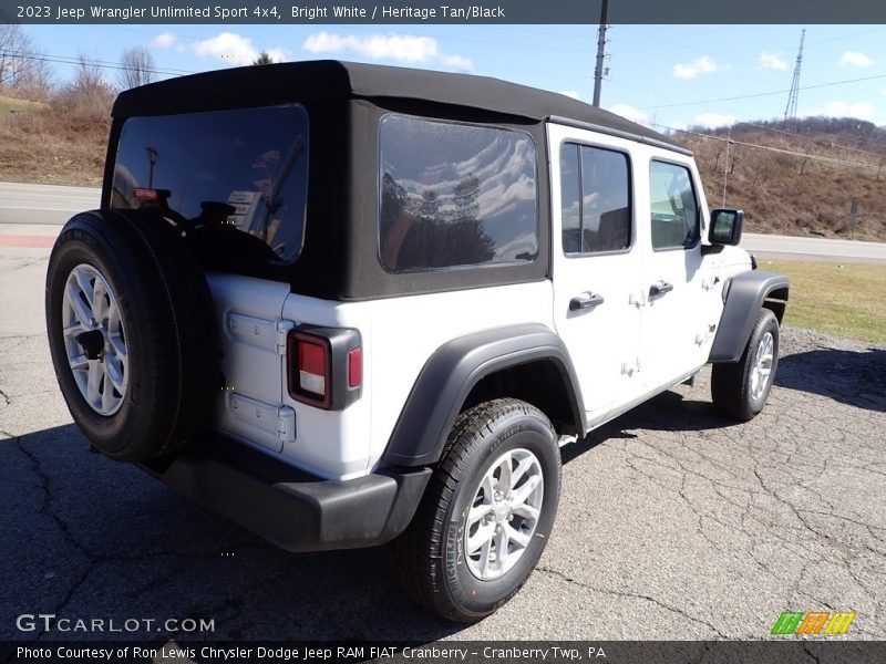 Bright White / Heritage Tan/Black 2023 Jeep Wrangler Unlimited Sport 4x4