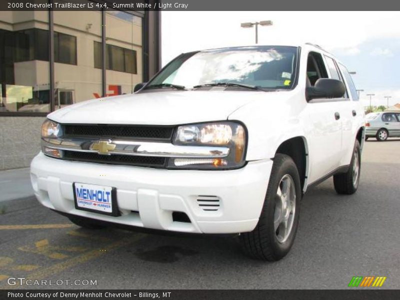 Summit White / Light Gray 2008 Chevrolet TrailBlazer LS 4x4