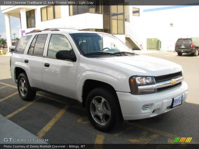 Summit White / Light Gray 2008 Chevrolet TrailBlazer LS 4x4