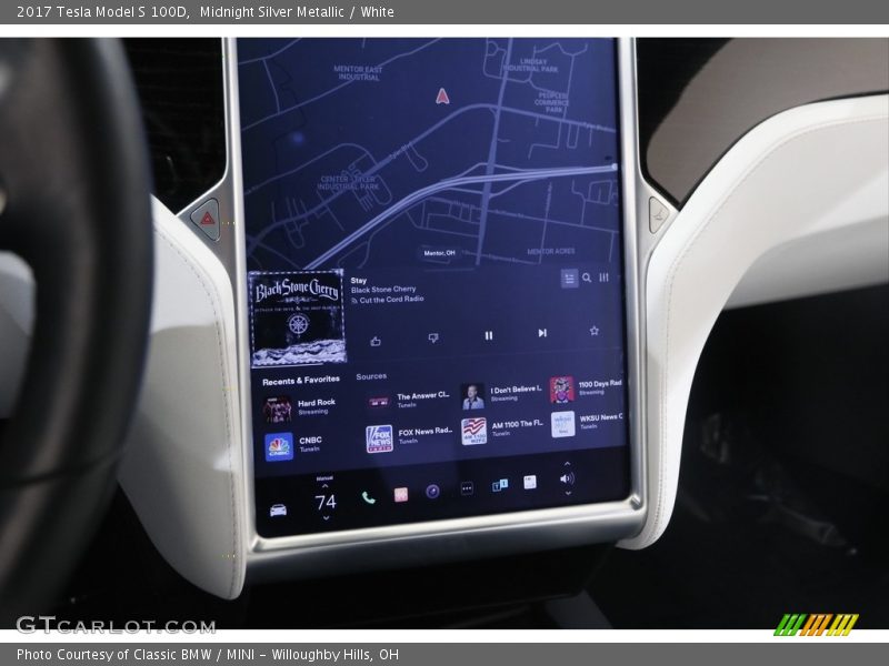 Navigation of 2017 Model S 100D