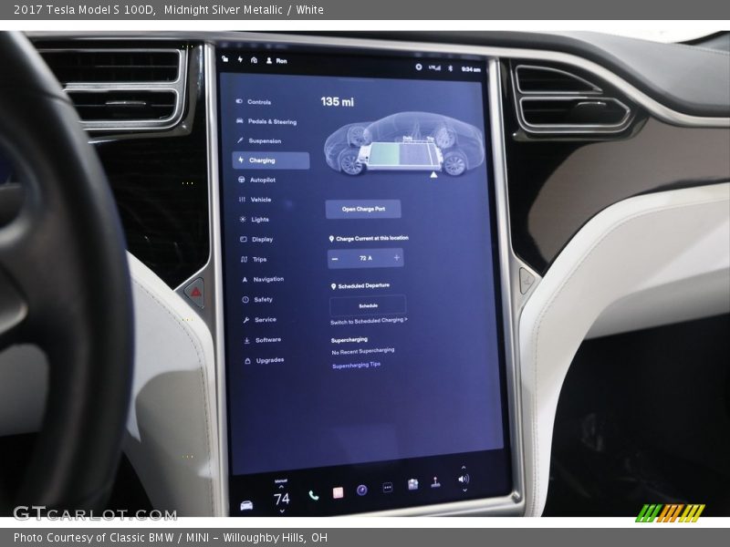 Controls of 2017 Model S 100D