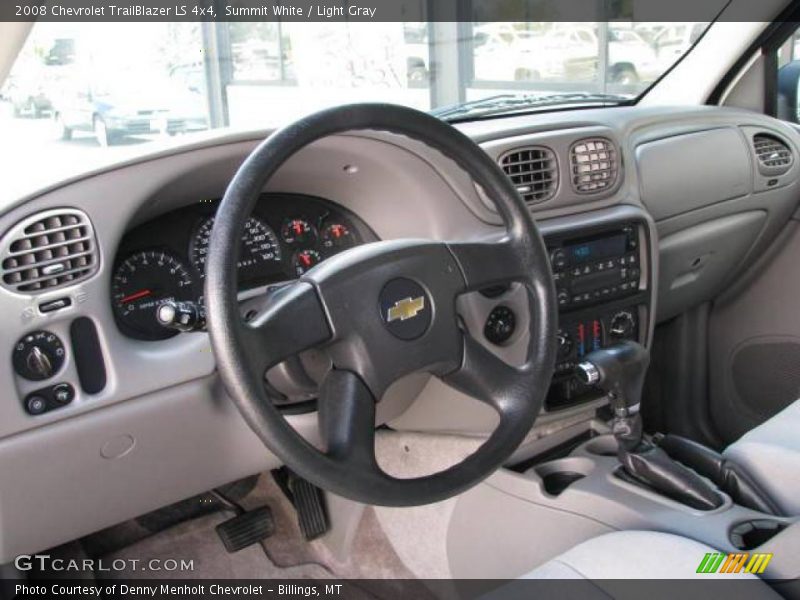 Summit White / Light Gray 2008 Chevrolet TrailBlazer LS 4x4