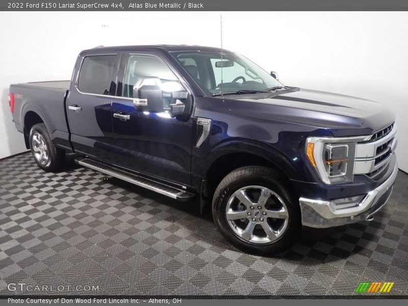 Atlas Blue Metallic / Black 2022 Ford F150 Lariat SuperCrew 4x4