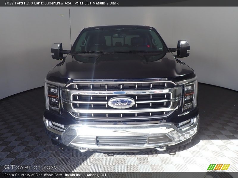 Atlas Blue Metallic / Black 2022 Ford F150 Lariat SuperCrew 4x4