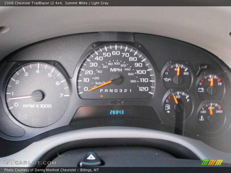 Summit White / Light Gray 2008 Chevrolet TrailBlazer LS 4x4