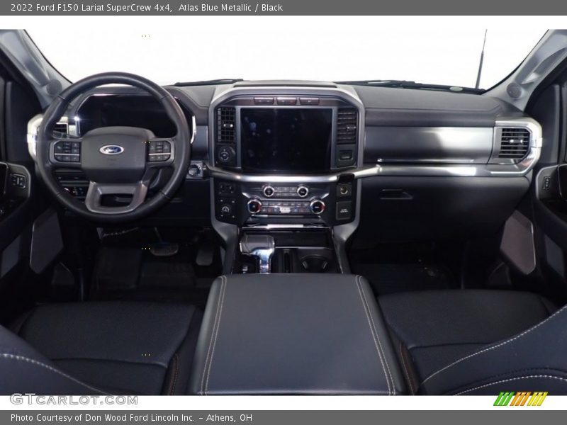 Atlas Blue Metallic / Black 2022 Ford F150 Lariat SuperCrew 4x4
