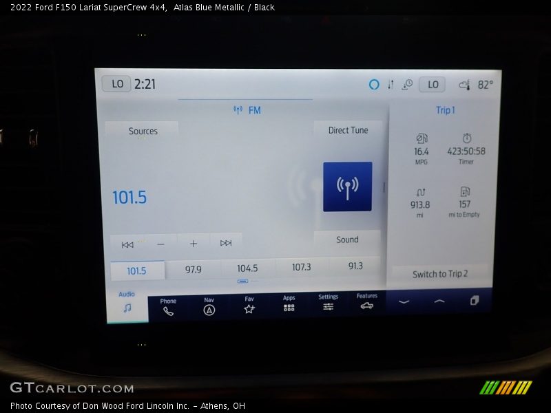 Atlas Blue Metallic / Black 2022 Ford F150 Lariat SuperCrew 4x4