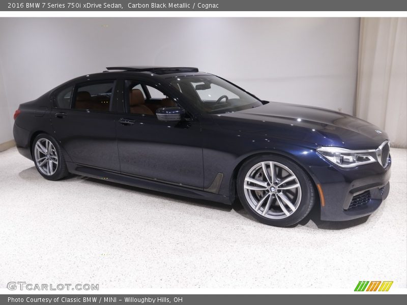 Carbon Black Metallic / Cognac 2016 BMW 7 Series 750i xDrive Sedan