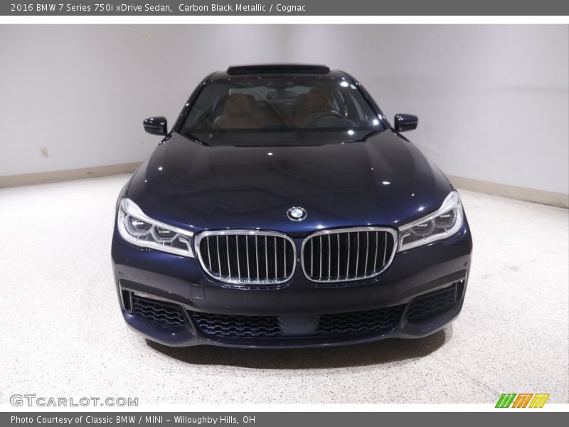 Carbon Black Metallic / Cognac 2016 BMW 7 Series 750i xDrive Sedan