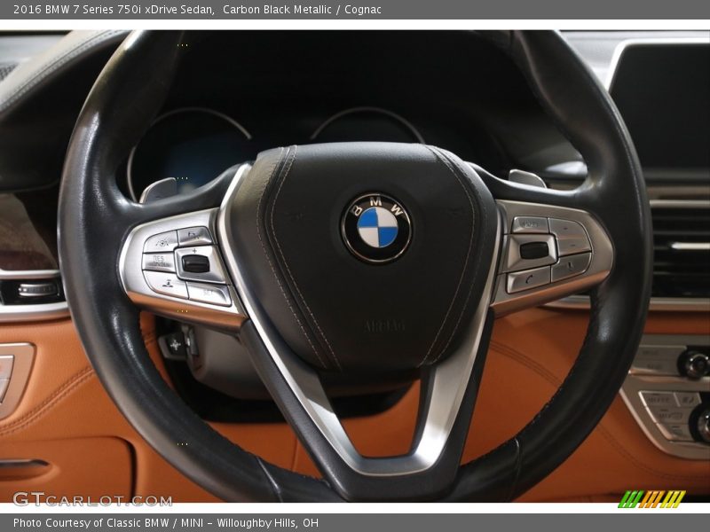 Carbon Black Metallic / Cognac 2016 BMW 7 Series 750i xDrive Sedan