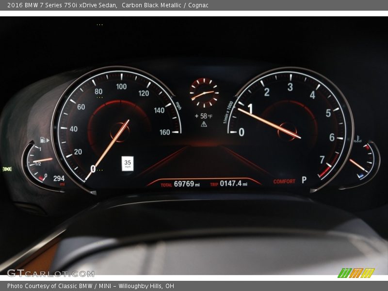 Carbon Black Metallic / Cognac 2016 BMW 7 Series 750i xDrive Sedan