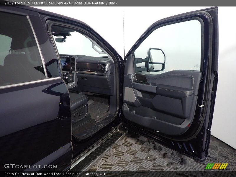 Atlas Blue Metallic / Black 2022 Ford F150 Lariat SuperCrew 4x4