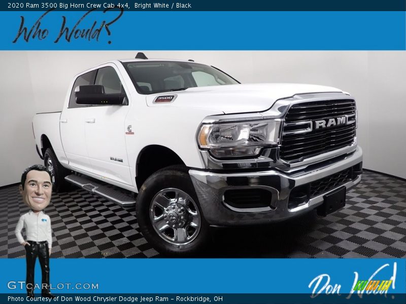 Bright White / Black 2020 Ram 3500 Big Horn Crew Cab 4x4