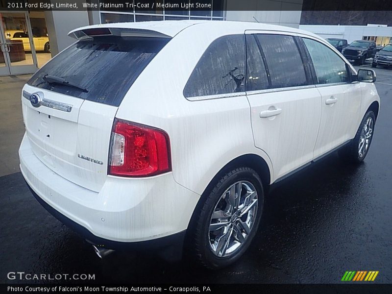 White Platinum Tri-Coat / Medium Light Stone 2011 Ford Edge Limited