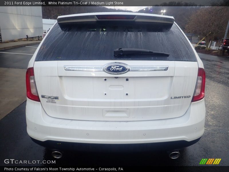White Platinum Tri-Coat / Medium Light Stone 2011 Ford Edge Limited